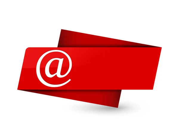 Mail Adres Ikona Białym Tle Premium Czerwony Znacznik Znak Abstrakcja — Zdjęcie stockowe