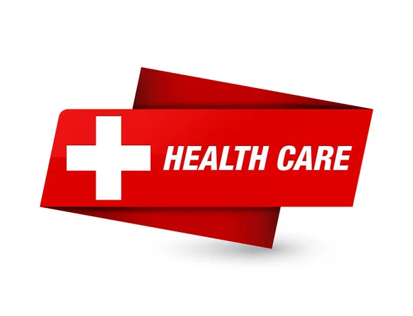 Health Care Sign Isolated Premium Red Tag Sign Abstract Illustration — Stock Photo, Image