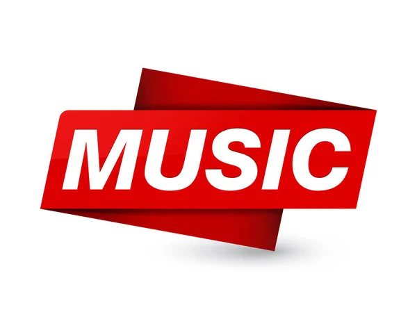 Musica Isolata Premium Tag Rosso Segno Astratto Illustrazione — Foto Stock