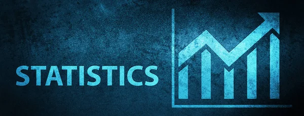 Statistics isolated on special blue banner background abstract illustration
