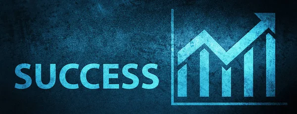 Success Statistics Icon Isolated Special Blue Banner Background Abstract Illustration — Stock Photo, Image