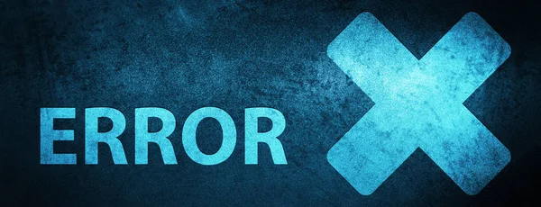 Error Cancelar Icono Aislado Fondo Banner Azul Especial Ilustración Abstracta — Foto de Stock