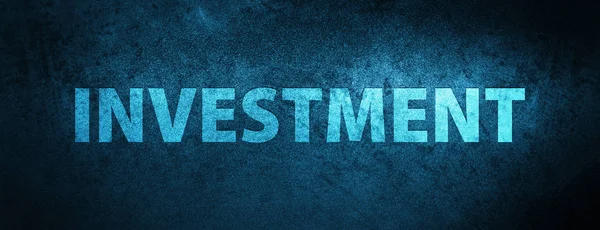 Investition Isoliert Auf Speziellen Blauen Banner Hintergrund Abstrakte Illustration — Stockfoto
