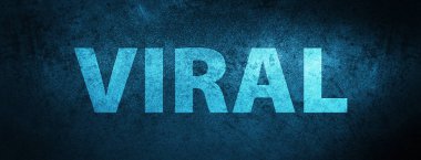 Özel mavi afiş arka plan soyut illüstrasyon izole Viral