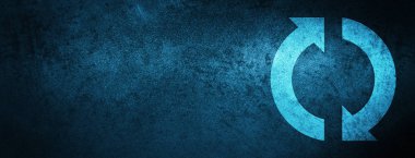 Özel mavi afiş arka plan soyut illüstrasyon izole update simgesi