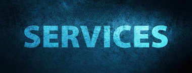 Özel mavi afiş arka plan soyut illüstrasyon izole hizmetler