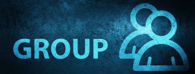 Özel mavi afiş arka plan soyut illüstrasyon izole Grup