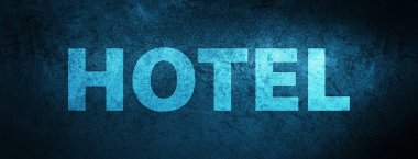 Özel mavi afiş arka plan soyut illüstrasyon izole otel