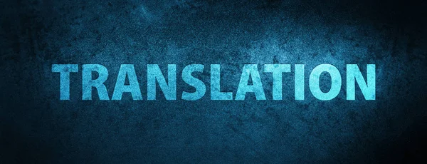 Translation isolated on special blue banner background abstract illustration