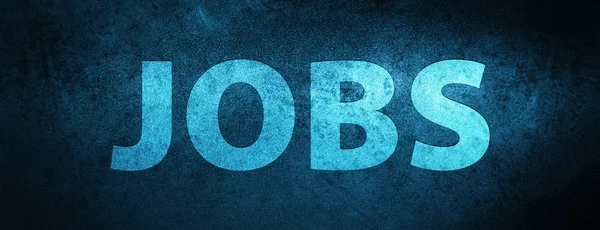 Jobs isolated on special blue banner background abstract illustration