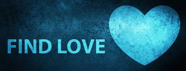 Find love isolated on special blue banner background abstract illustration