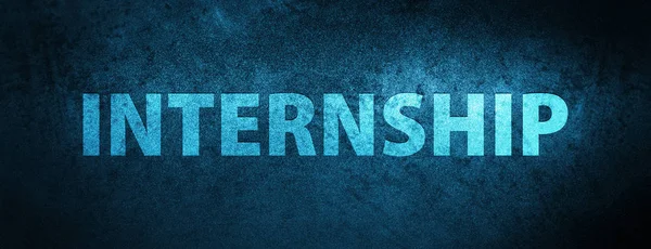 Internship isolated on special blue banner background abstract illustration