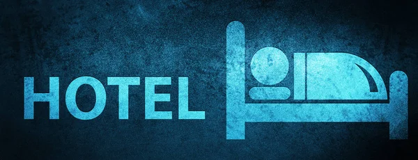 Hotel Isolado Banner Azul Especial Fundo Ilustração Abstrata — Fotografia de Stock