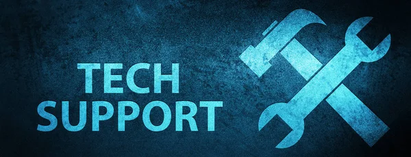 Tech support (tools icon) isolated on special blue banner background abstract illustration