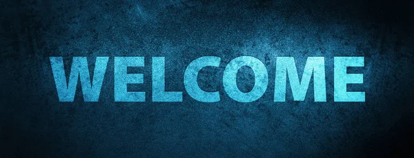 Welcome isolated on special blue banner background abstract illustration