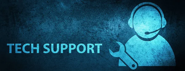 Tech Unterstützung Isoliert Auf Speziellen Blauen Banner Hintergrund Abstrakte Illustration — Stockfoto