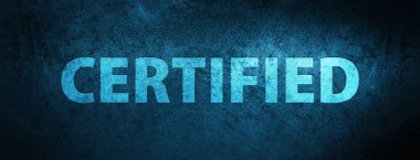 Sertifikalı izole üzerinde özel mavi afiş arka plan soyut illüstrasyon