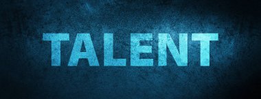 Özel mavi afiş arka plan soyut illüstrasyon izole yetenek