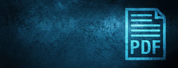 Özel mavi afiş arka plan soyut illüstrasyon izole Pdf belge simgesi