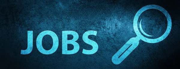 Jobs isolated on special blue banner background abstract illustration