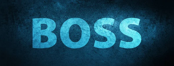 Boss Isolerad Speciella Blå Banner Bakgrund Abstrakt Illustration — Stockfoto