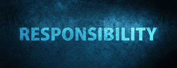 Responsibility isolated on special blue banner background abstract illustration