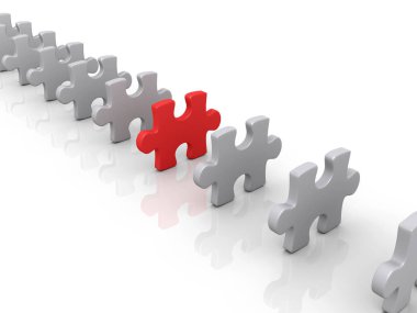 Bulmaca parçaları ve farklı bir