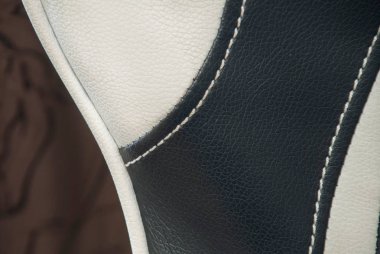 Eko deri ile araba iç için dikişli arasında çapraz çizgili