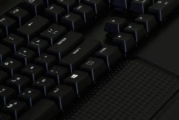 Siyah klavye, teknoloji. anahtarları — Stok fotoğraf