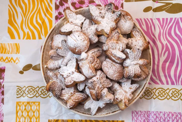 Galleta Dulce Polvo Primer Plano Casero — Foto de Stock