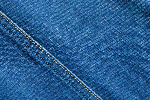 Texture Jeans Avec Coutures Macro — Photo