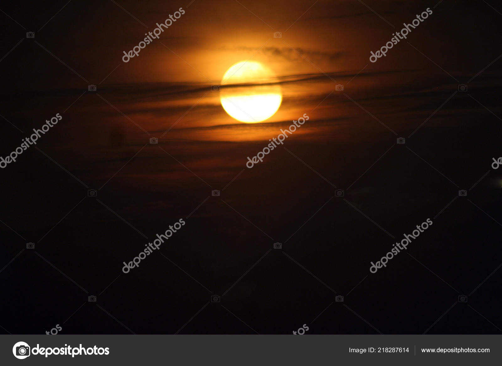 Coucher Soleil Foncé Avec Cloud Fond écran Coucher Soleil