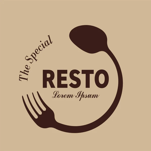 Restoran logo şablonu - vektör