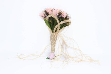 kartpostal oluşturmak için üst çiçekli beyaz arka plan