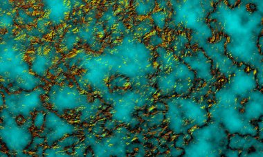 Turkuaz taş desen. Turkuaz arka plan. Renkli Modern arka plan. Yeşil ve altın arka plan