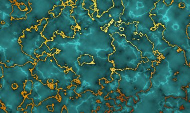Turkuaz taş desen. Turkuaz arka plan. Renkli Modern arka plan. Yeşil ve altın arka plan