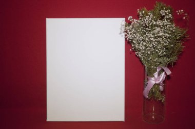 Sevgililer Günü, Anneler veya Kadınlar Günü için kompozisyon. Metin için alan.