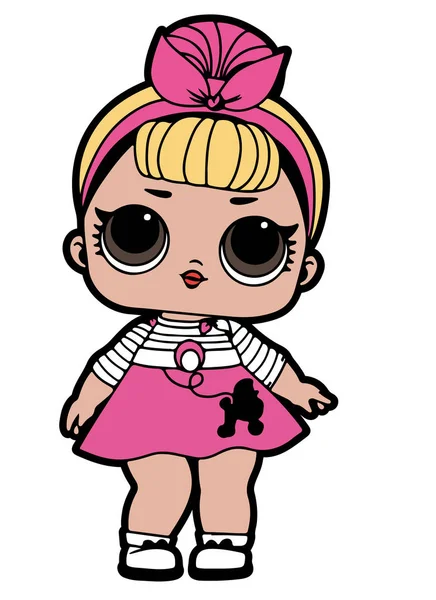洛尔娃娃设计 可爱的女婴 — 图库矢量图片