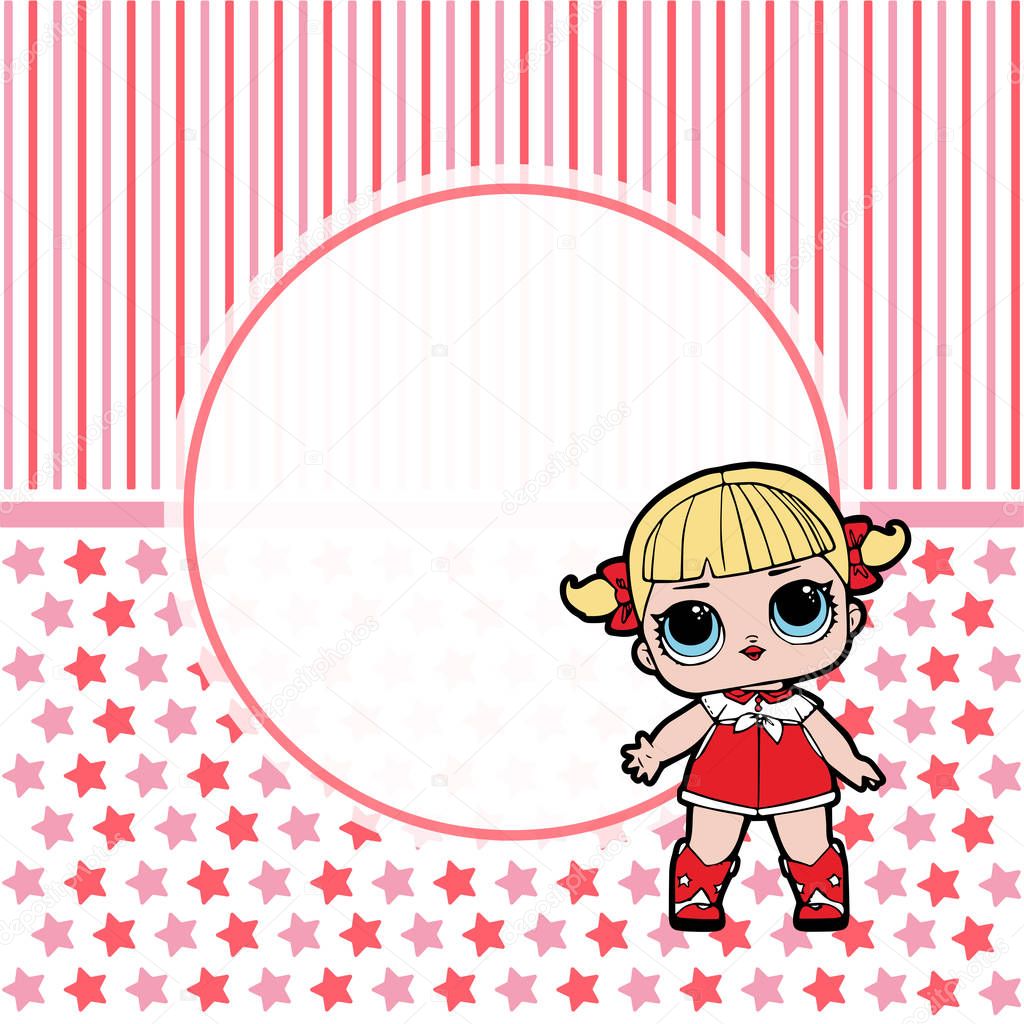 Diseño Muñecas Lol Surprise Linda Niña Vector de stock por