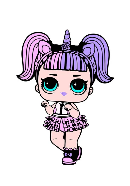 Lol Doll Design Carina Bambina Lol Bambola Sorpresa — Vettoriale Stock