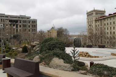 Morning Old City Bakü, Azerbaycan