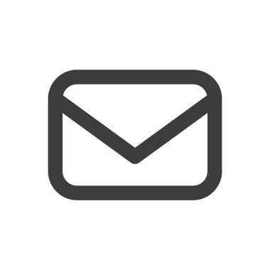 Zarf posta simgesi, vektör illüstrasyonu. Düz tasarım biçimi