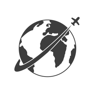 Kutsal kişilerin resmi ile uçak sinek dünya çevresinde seyahat