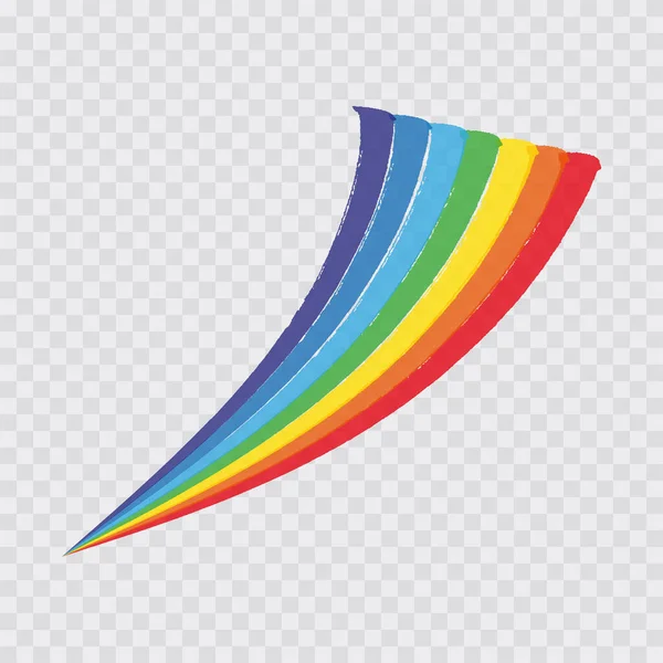 Rainbow vector, sky, cloud, red, orange, yellow, green, blue, navy, purple. — Stock Vector