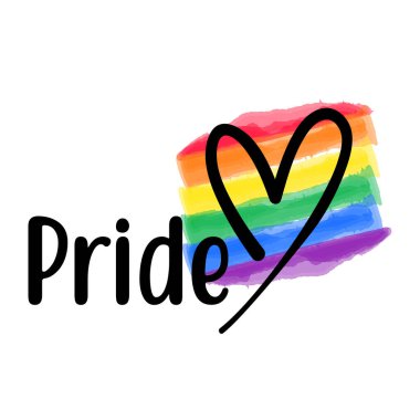 Pride Love vektör şablonu. Mutlu Onur Günleri Gey, Gökkuşağı, Homo, Hlbt, lgbt, lgbti veya lgbtq Muhteşem