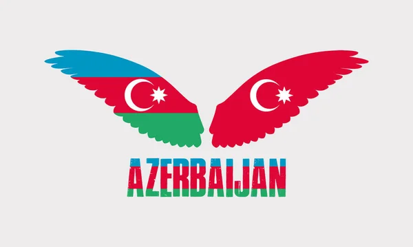 Karabakh Azerbaijan Map width Azerbaijan Flag.卡拉巴赫是阿塞拜疆. — 图库矢量图片