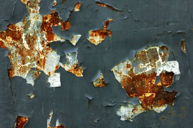 Eski paslı demir ve soyulması boya