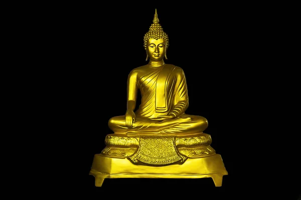 Zlatý Buddha Sedě — Stock fotografie