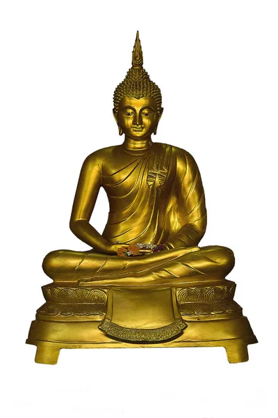 Zlatý Buddha Sedící Náhradní — Stock fotografie