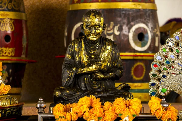 Statue of a monk meditating